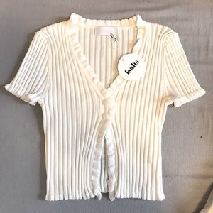 Isalis 2 two button crop top xs